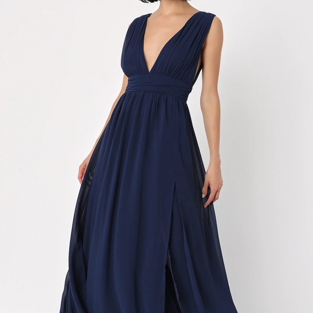 Heavenly Hues Navy Blue Maxi Dress | STYLE #370612 Navy Blue